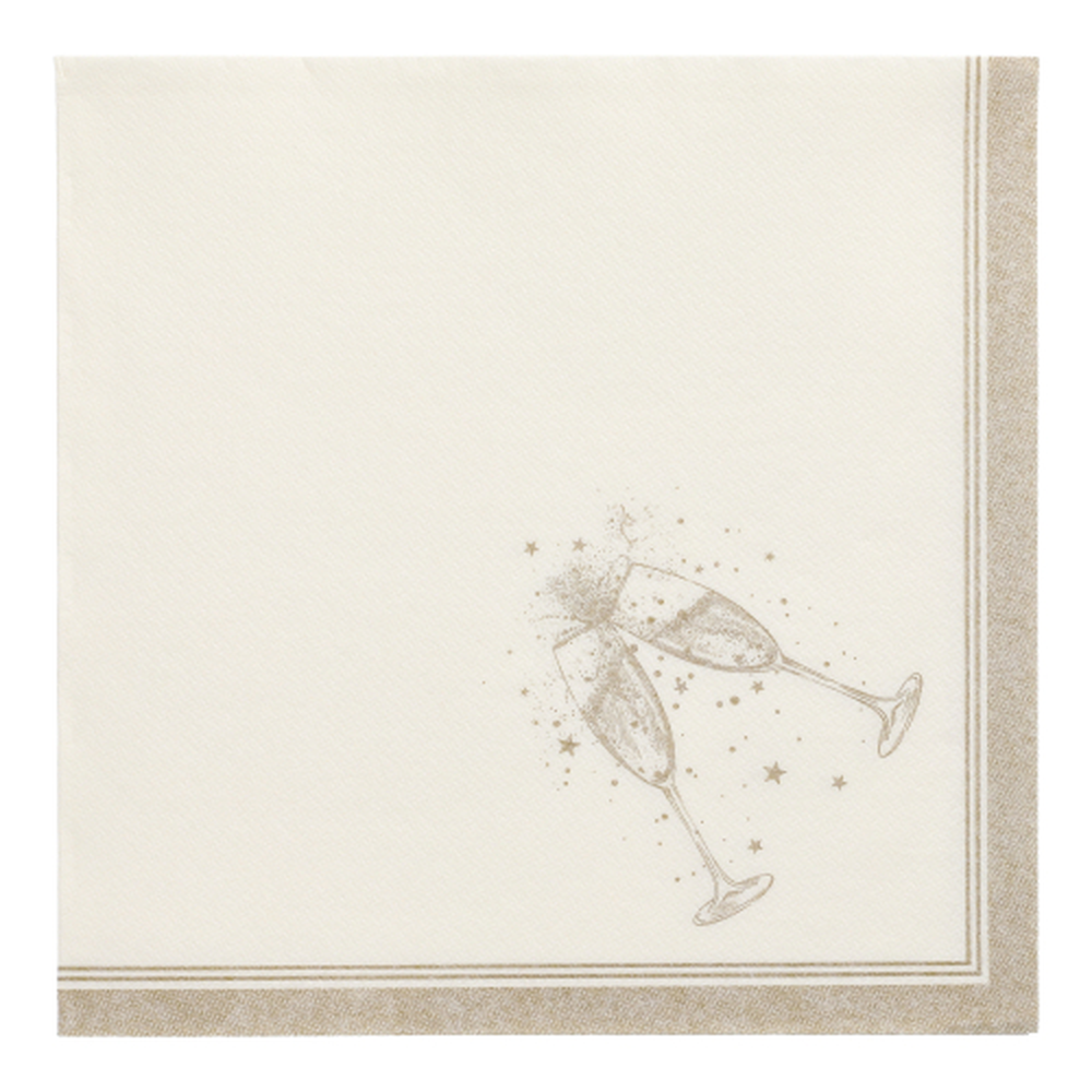 Papstar Servietten "ROYAL Collection" 1/4-Falz 40 cm x 40 cm gold "Festivities"