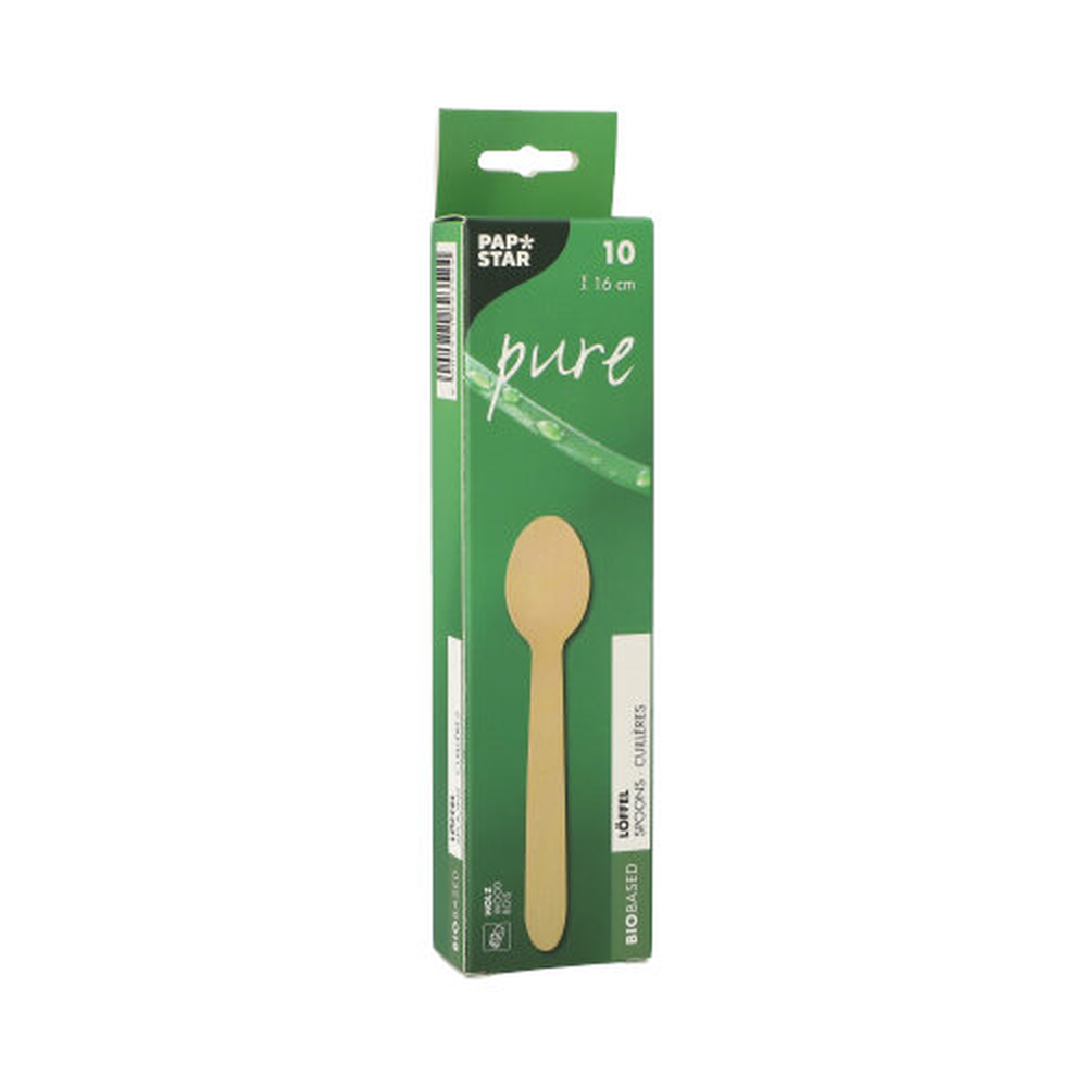 Papstar Löffel, Holz "pure" 16 cm