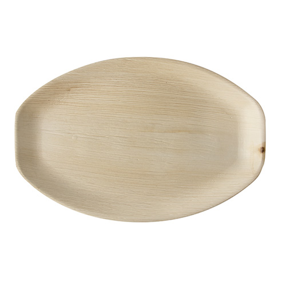 Papstar Tabletts, Palmblatt "pure" oval 37 cm x 25 cm x 3 cm