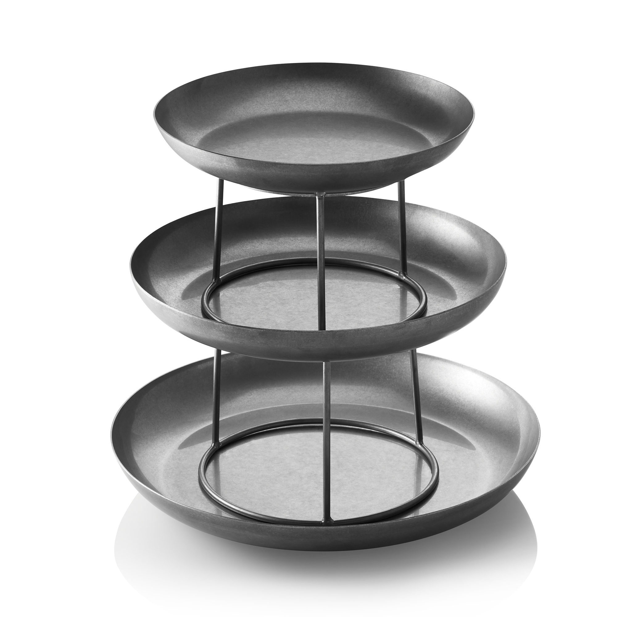 WAS Gourmet Tower Vintage STEEL & STYLE, 3-stufig, Höhe 32 cm, Chromnickelstahl