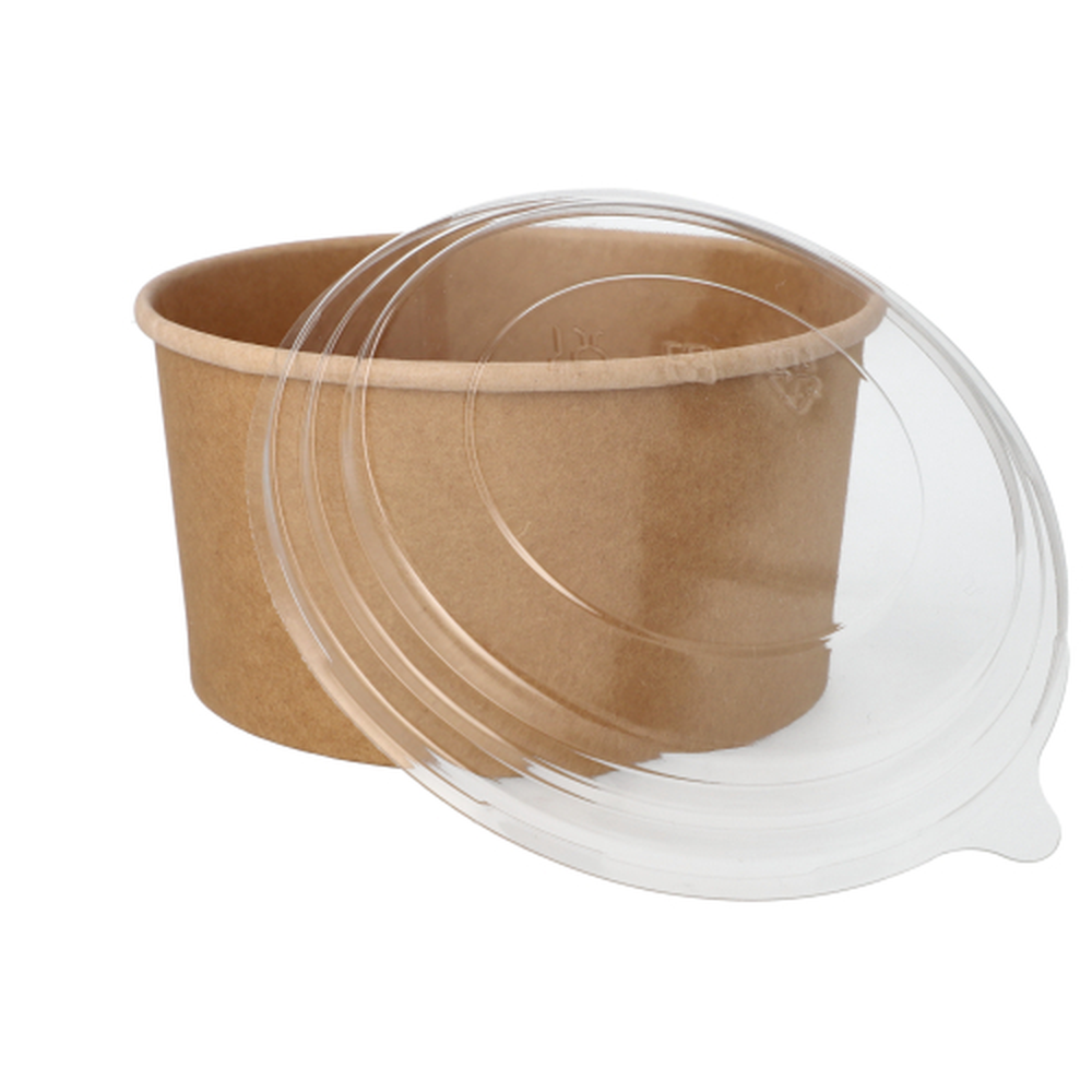 Papstar Salatschalen, Pappe rund 1000 ml Ø 15 cm · 7,5 cm braun