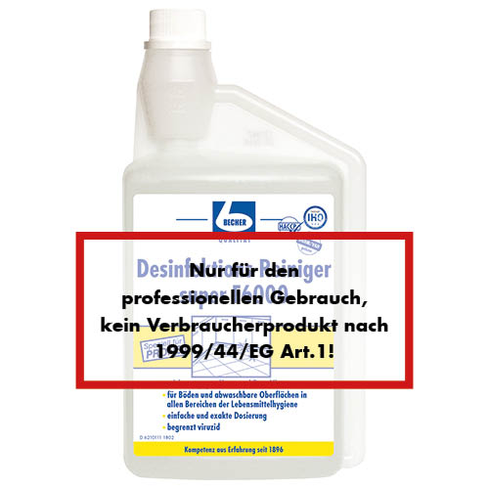Papstar "Dr. Becher" Desinfektions-Reiniger 1 l super F6000 mit Dosierkopf