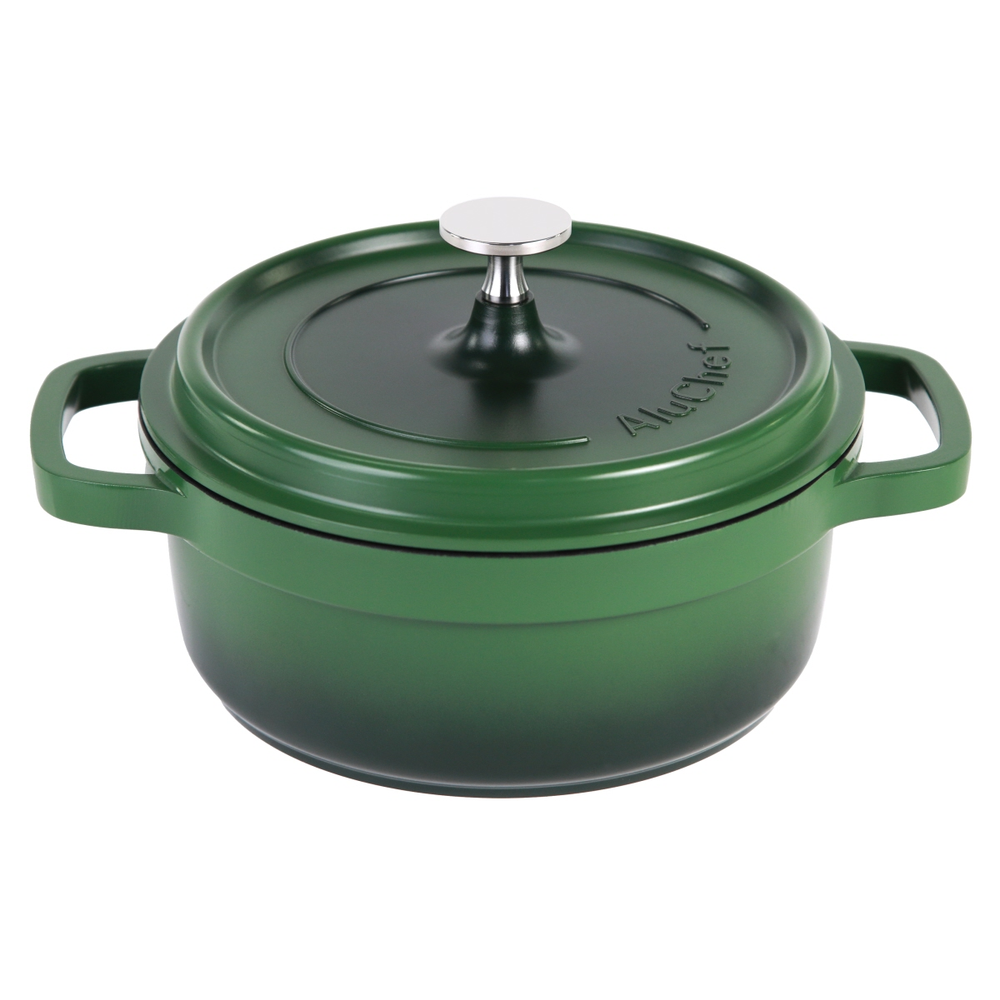 Contacto AluChef® Cocotte, rund 20 cm / grün Durchmesser innen: 20 cm, Höhe: 8 c