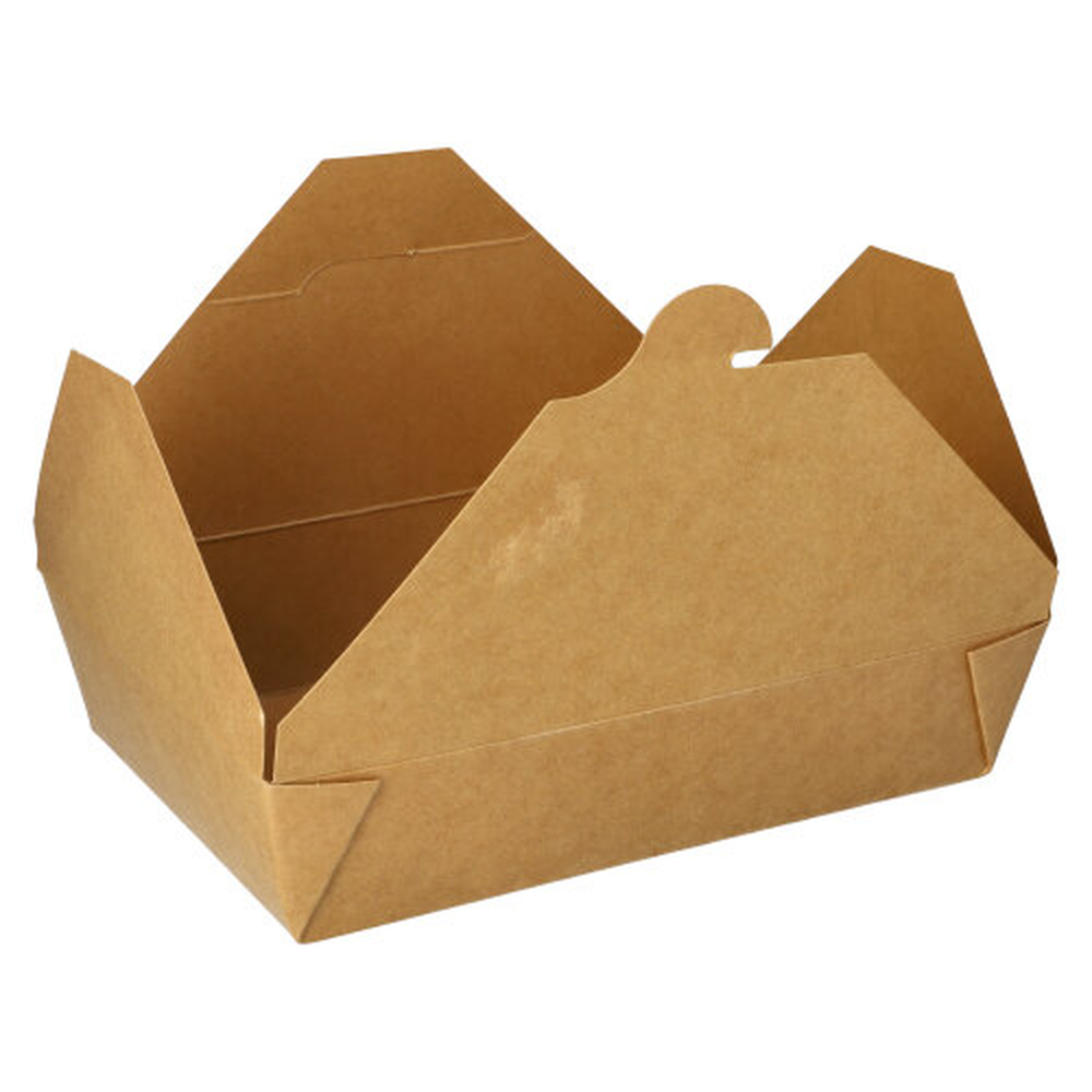 Papstar Lunchboxen, Pappe "pure" 1500 ml 4,8 cm x 14 cm x 19,5 cm braun
