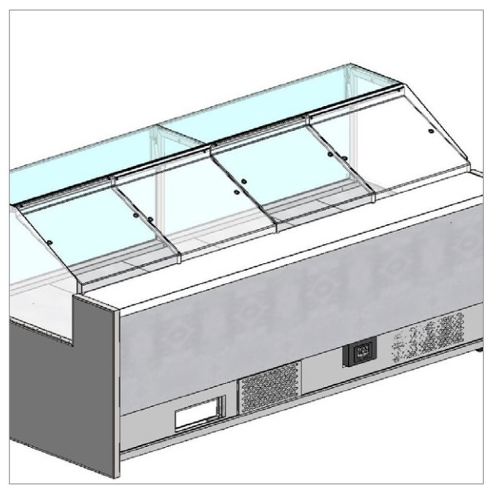  Nordcap Frischwarentheke ELECTA EC250, L 1875, R290, M1, Schiebescheiben