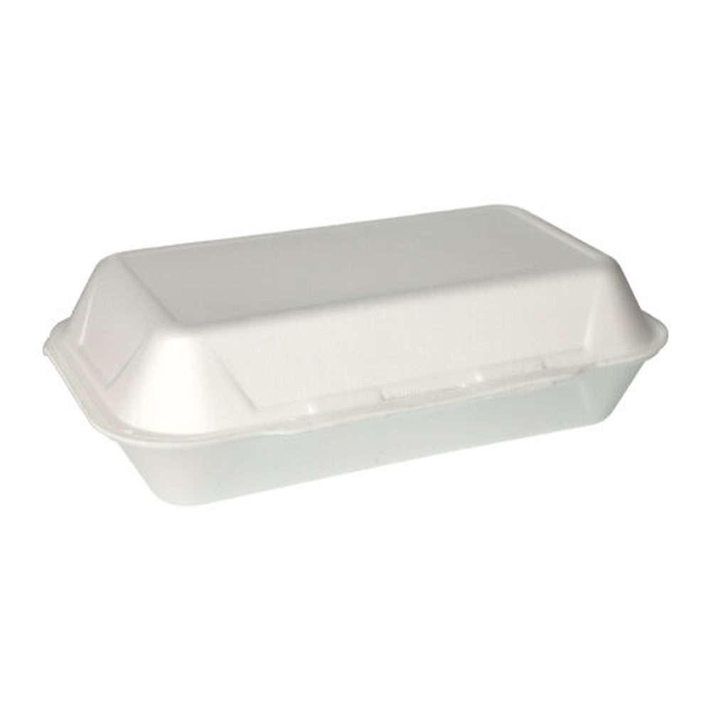 PAPSTAR Allzweckboxen mit Klappdeckel, XPS 1800 ml 7,5 cm x 24 cm x 13,3 cm