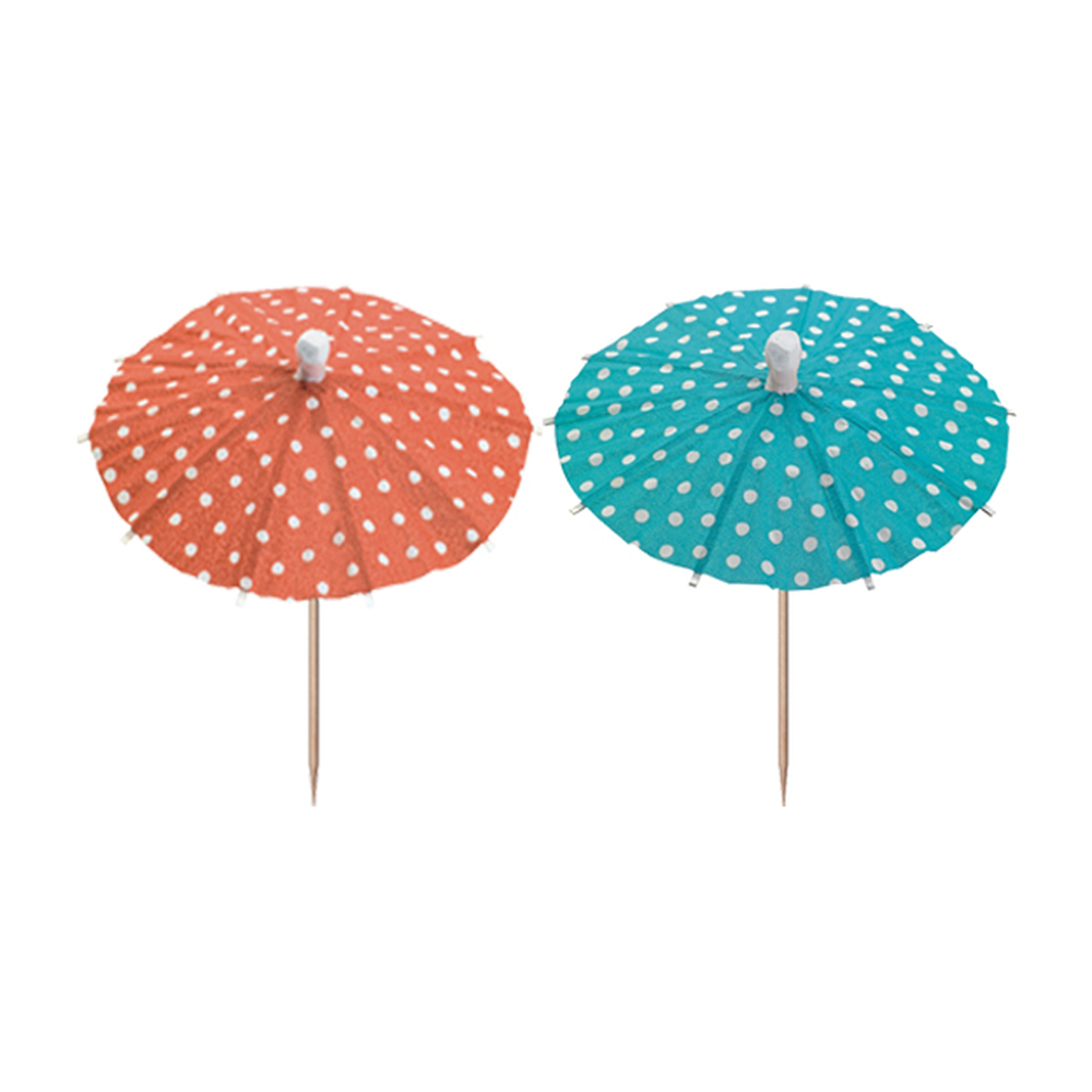 Papstar Deko-Picker 10 cm farbig sortiert "Eisschirmchen Dots"