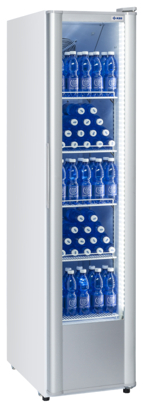 KBS Glastürkühlschrank KBS 326 G Slim weiß