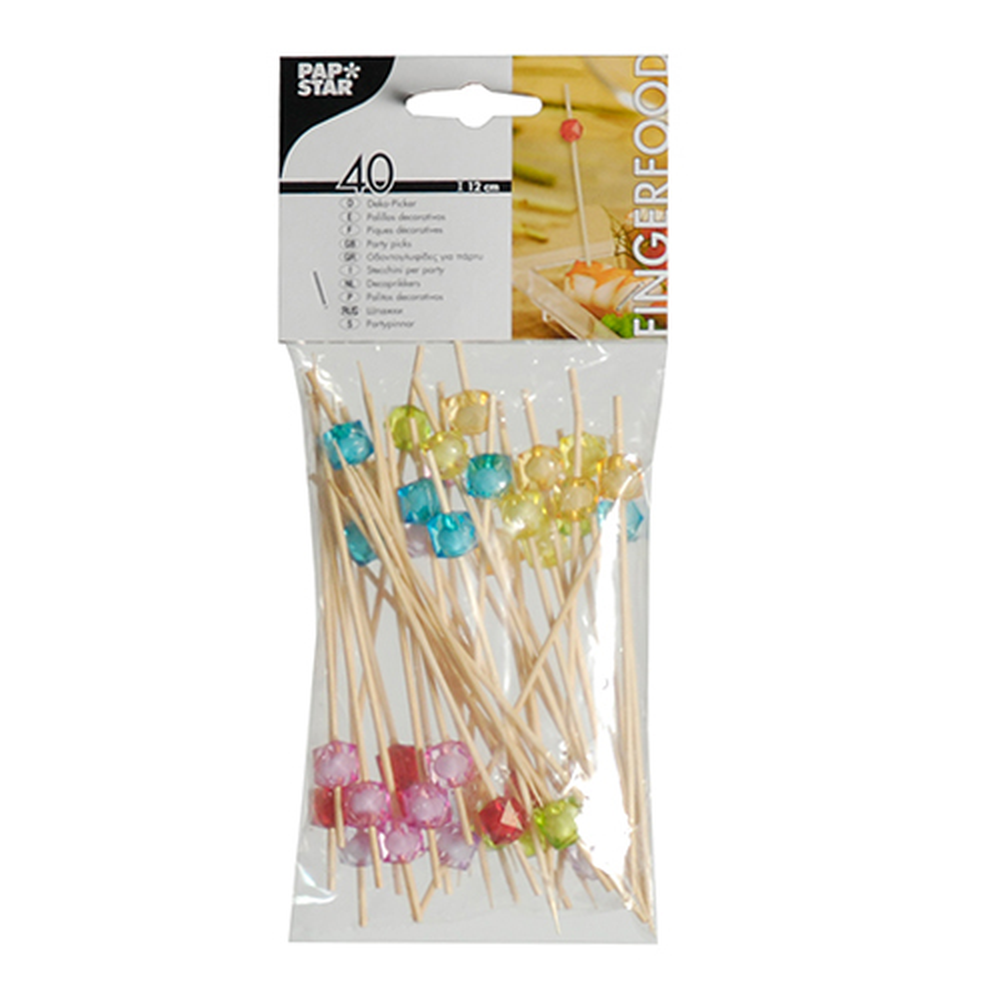 Papstar Fingerfood - Picker 12 cm farbig sortiert "Square"