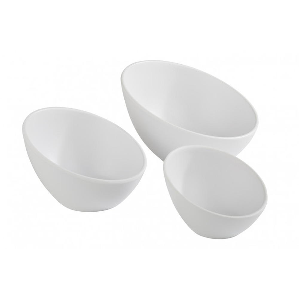 APS Schale -ZEN- Ø 10 cm, H: 7 cm , Melamin, weiß, Steinoptik