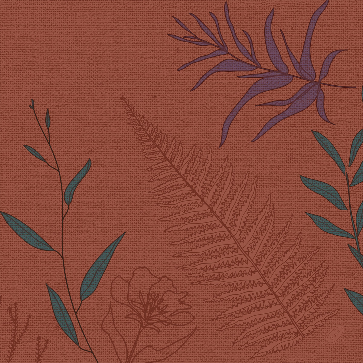 Duni Klassikserviertten 40x40 cm 3-lagig Soft Nature 1/4 Falz