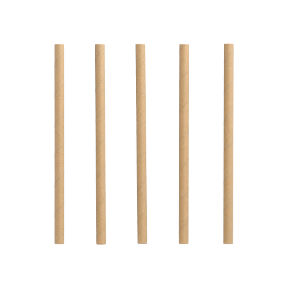 Papstar Cocktail Trinkhalme, Papier Ø 7 mm · 15 cm braun