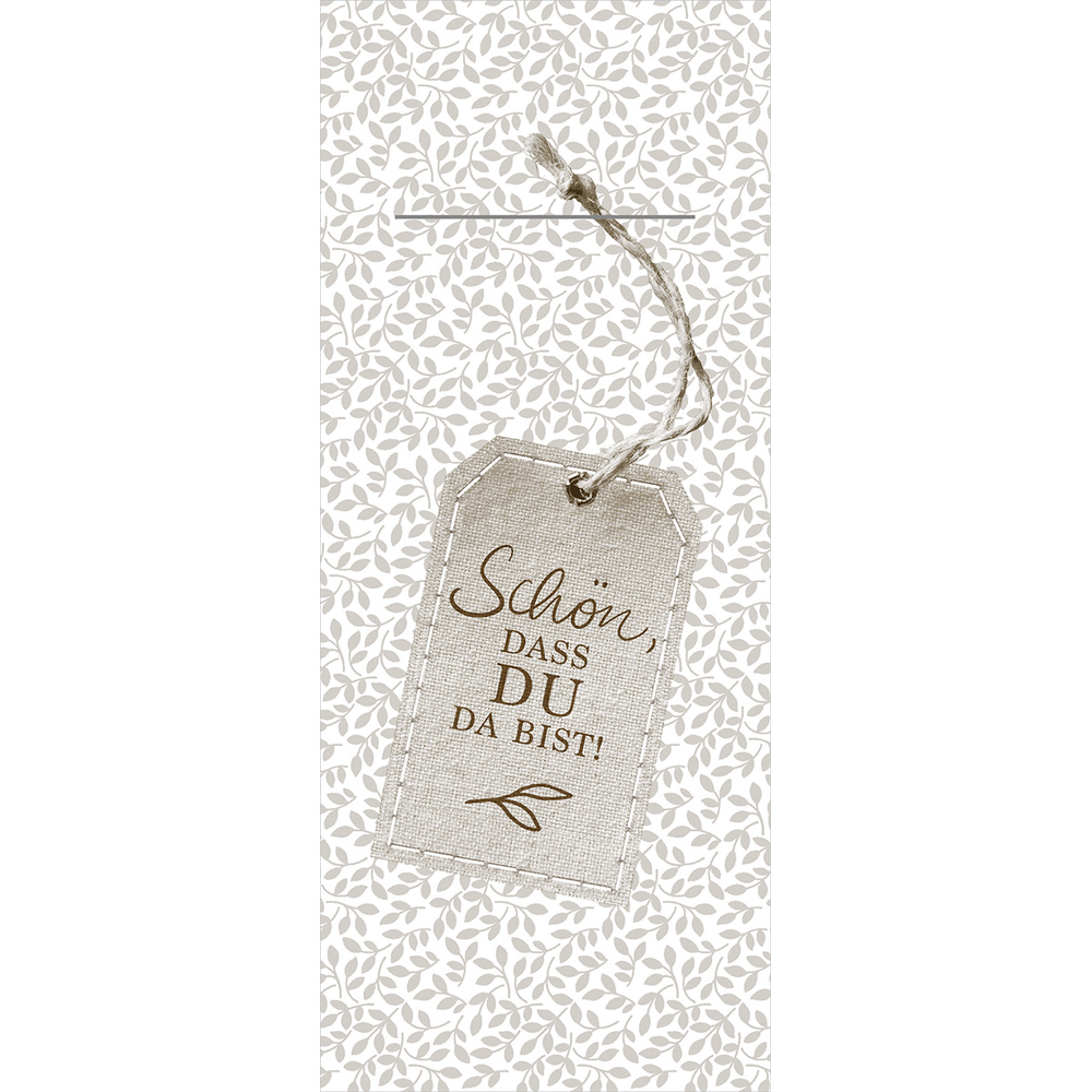Mank Pocket-Napkins Etikett Stoff beige-weiss 40 x 33 cm 1/8 Falz