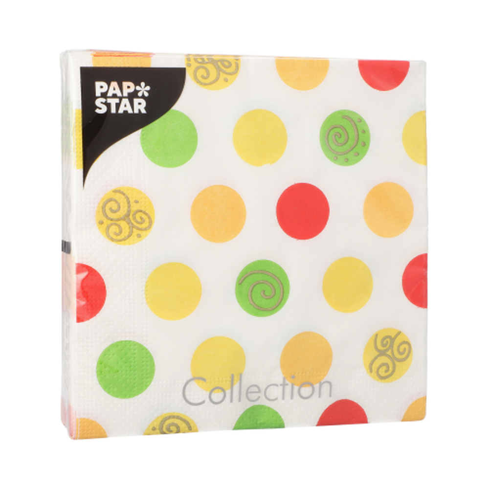 Papstar Servietten, 3-lagig 1/4-Falz 33 cm x 33 cm "Balls"