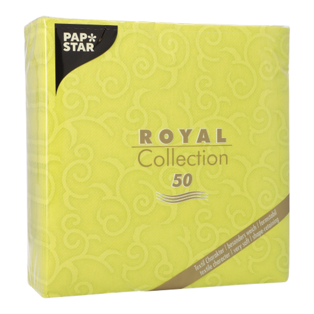 PAPSTAR Servietten ROYAL Collection 1/4-Falz 40 cm x 40 cm limonengrün Ca