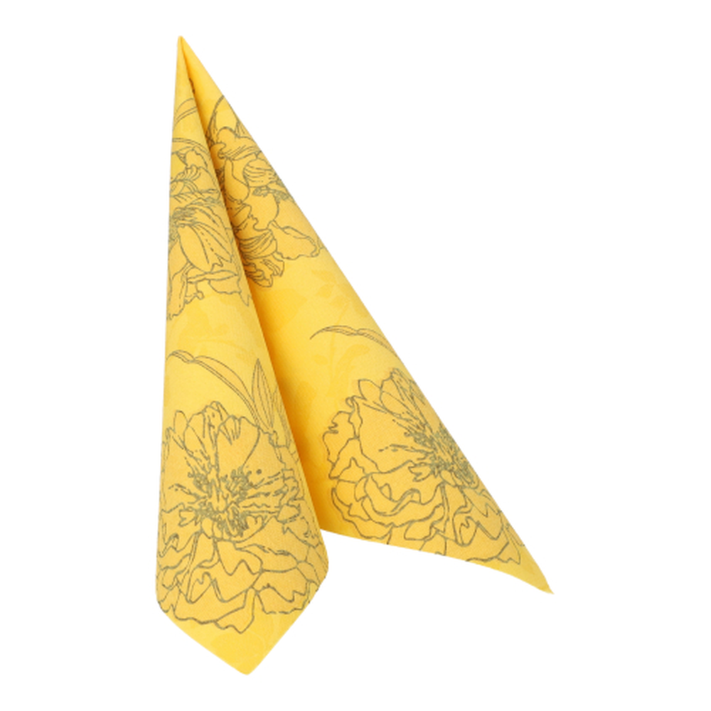 Papstar Servietten "ROYAL Collection" 1/4-Falz 40 cm x 40 cm gelb "Thalia"