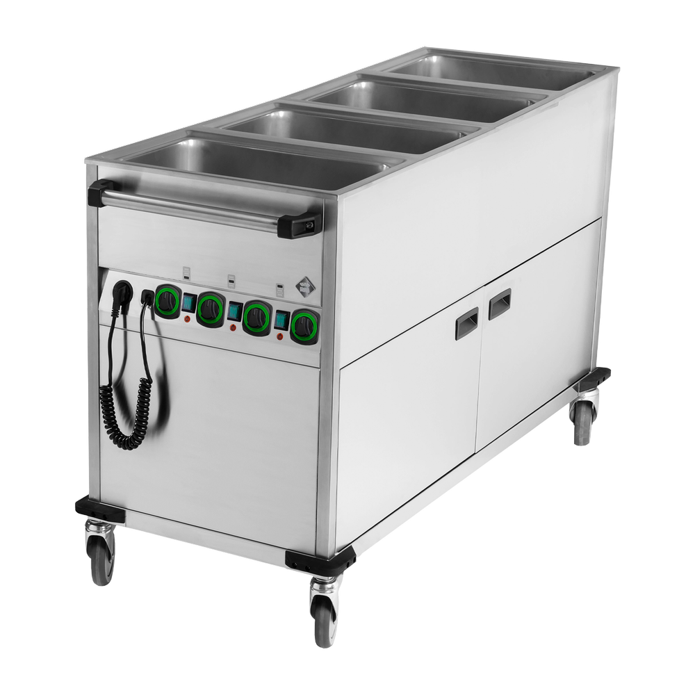 RM Gastro Bain Marie fahrbar elektrisch GN 4-1/1 verkleidet Steuerung auf der kü