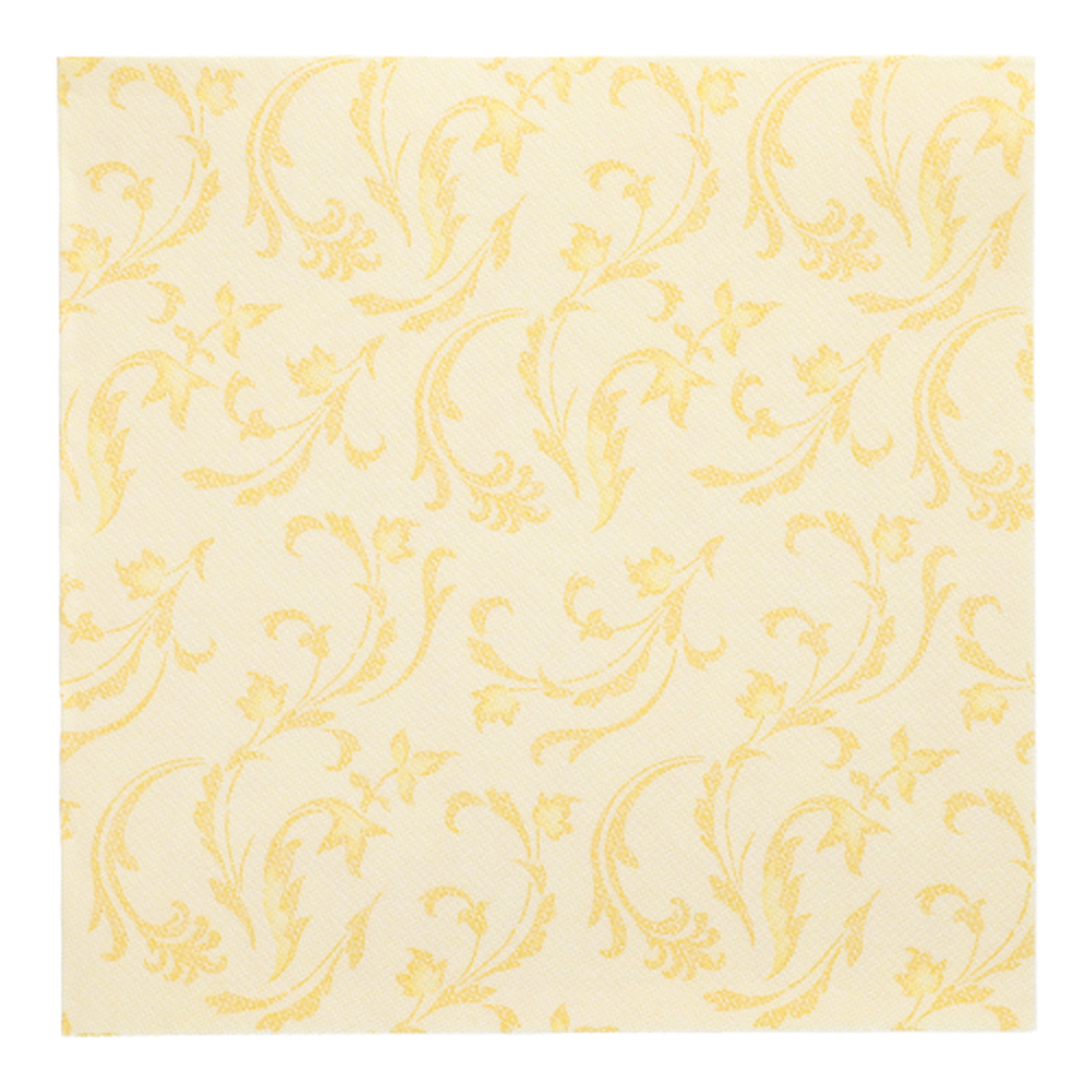 Papstar Servietten "ROYAL Collection" 1/4-Falz 40 cm x 40 cm gelb "Damascato"