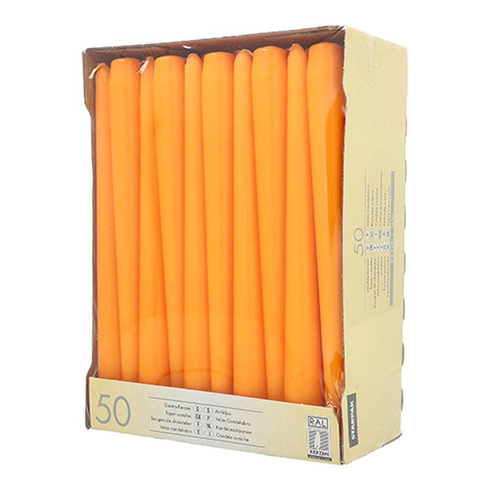 Papstar Leuchterkerzen Ø 2,2 cm · 25 cm orange