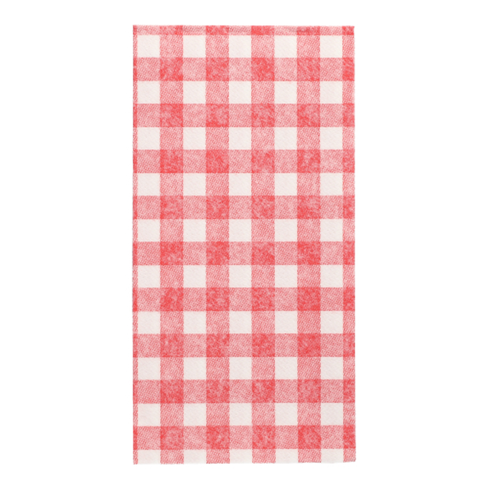 Papstar Servietten "ROYAL Collection" 1/8-Falz 40 cm x 40 cm rot "Vichy Karo"