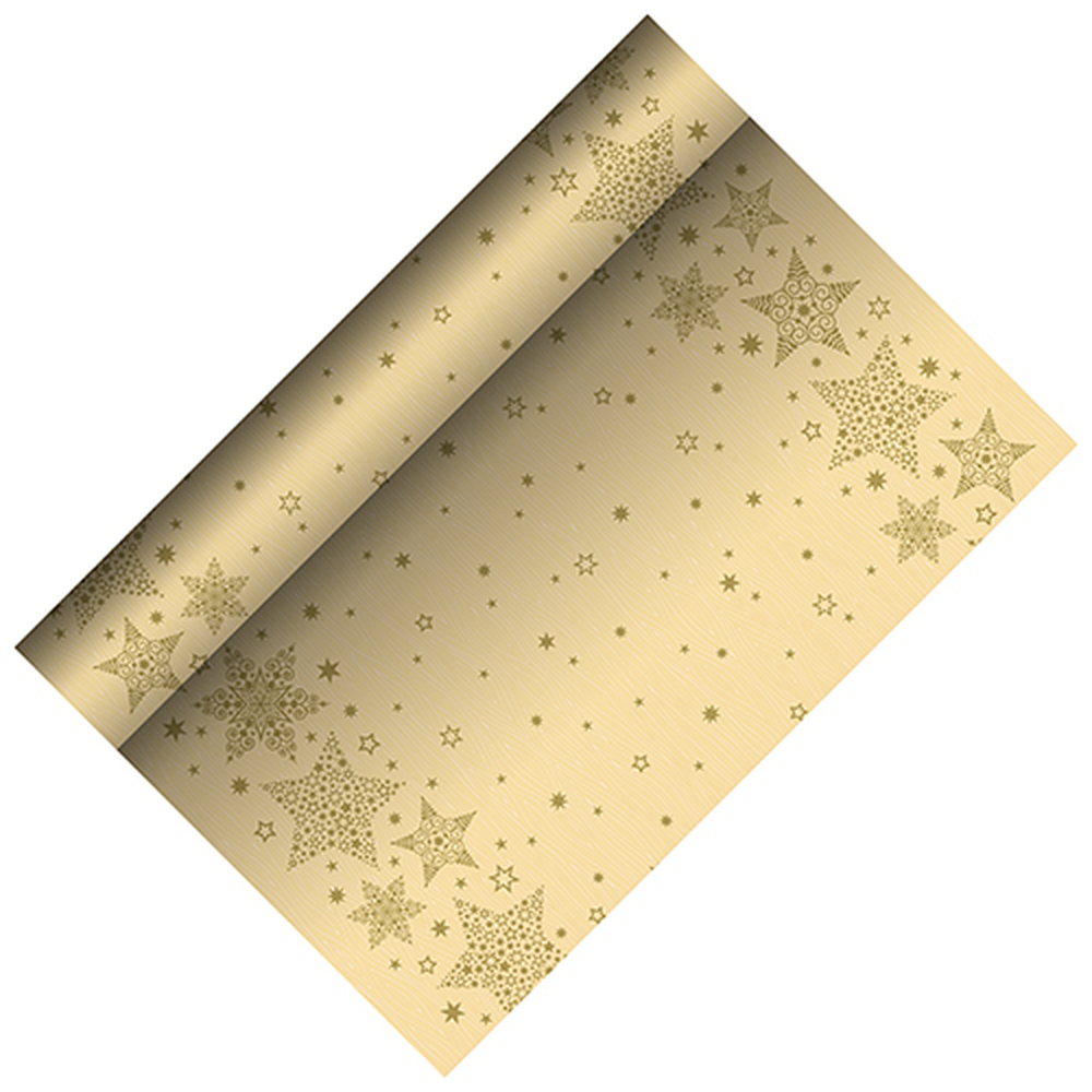 Papstar Tischläufer, stoffähnlich, Airlaid 3 m x 40 cm creme "Christmas Shine"