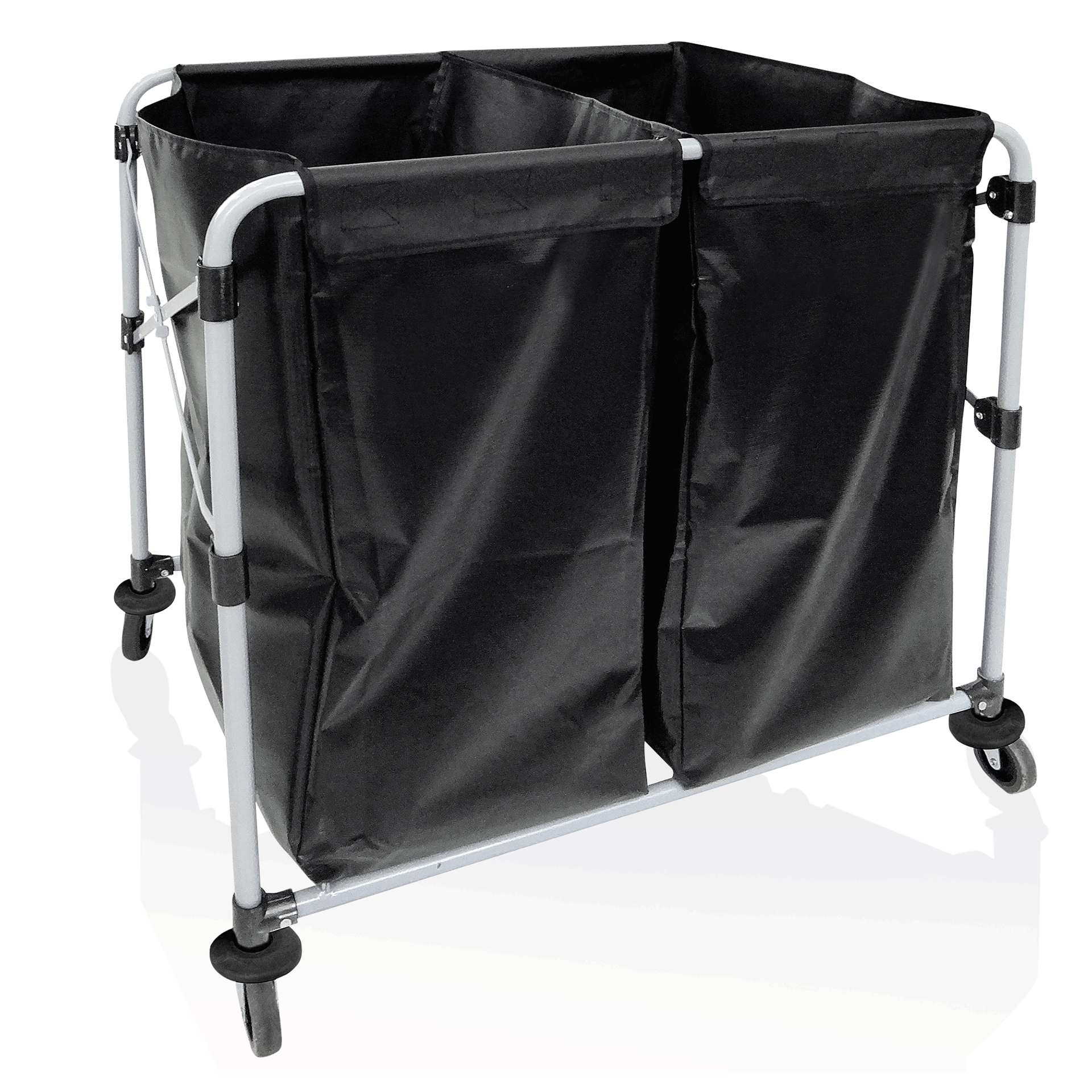 WAS Wäschewagen Double, 90 x 66 x 86 cm, Eisen, Pulverbeschichtet, PVC