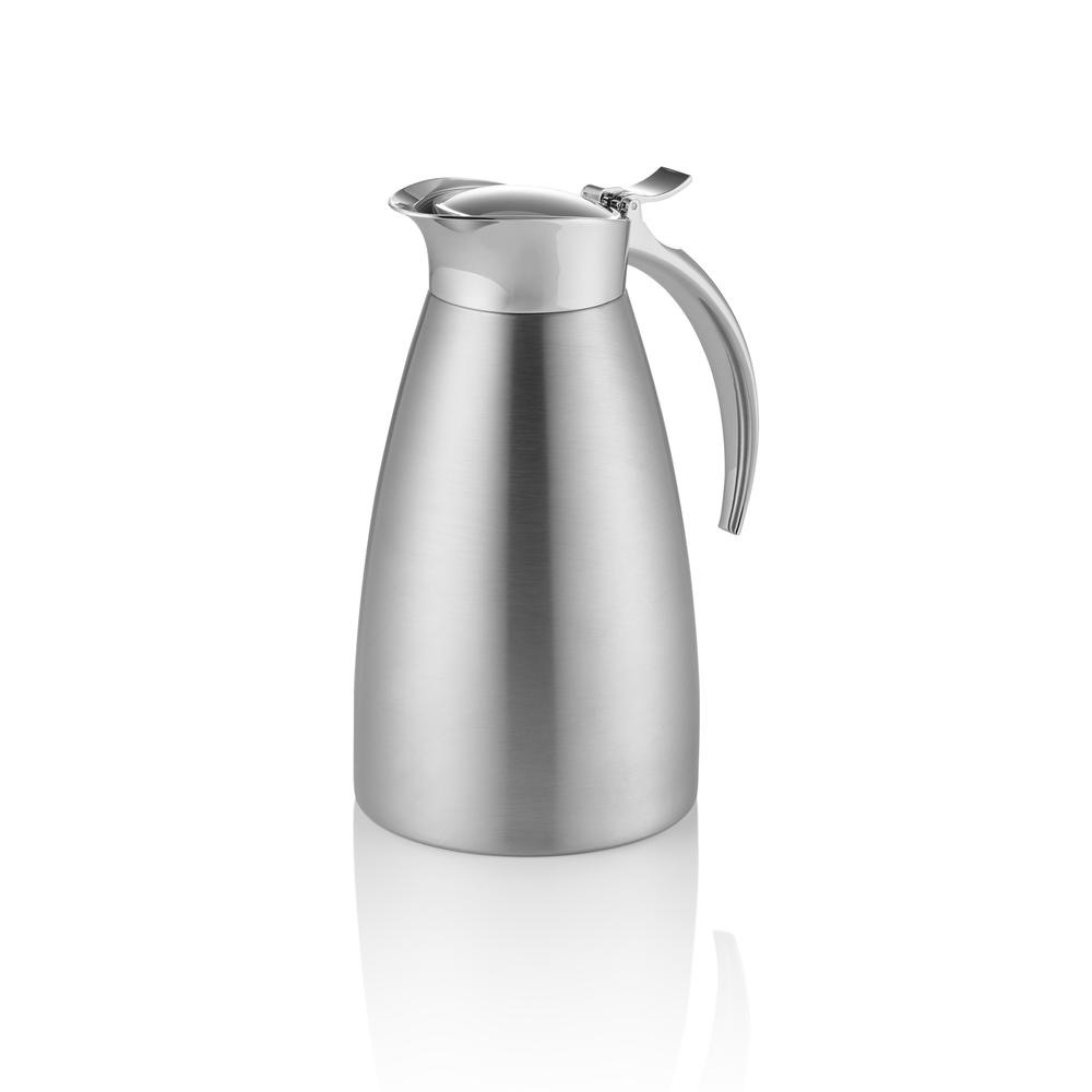 WAS Isolierkanne, 0,6 ltr., Ø 10,5 cm, Höhe 19,5 cm, Chromnickelstahl 18/8